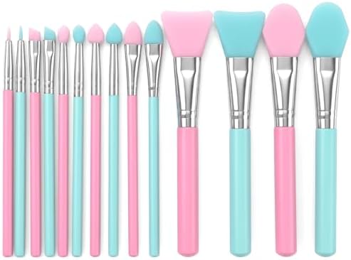 JJUNW 14 Pcs Resin Brush, Silicone Brush Applicator Kit for Makeup