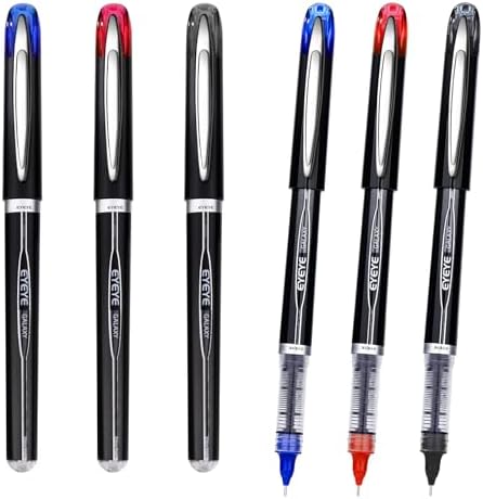 EYEYE Needle Rollerball Pens 0.5mm, 3 Assorted Colors Extra Fine Point Pen Quick Dry, Liquid Ink Pen Fine Point Smooth Writing Pens for Journaling, Note Taking, Office, School Supplies