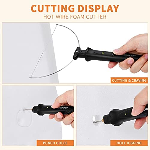 Cooltop Foam Cutter, 18W Hot Wire Foam Cutter, Hot Knife with Cleaning Pen