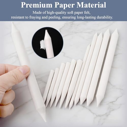 148PCS 12 Sizes Blending Stumps and Tortillion for Drawing Artist Sketch