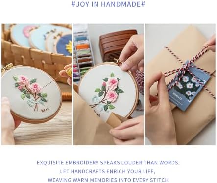 4 Pack Beginner Embroidery Kit for Adults with Tool & Instruction