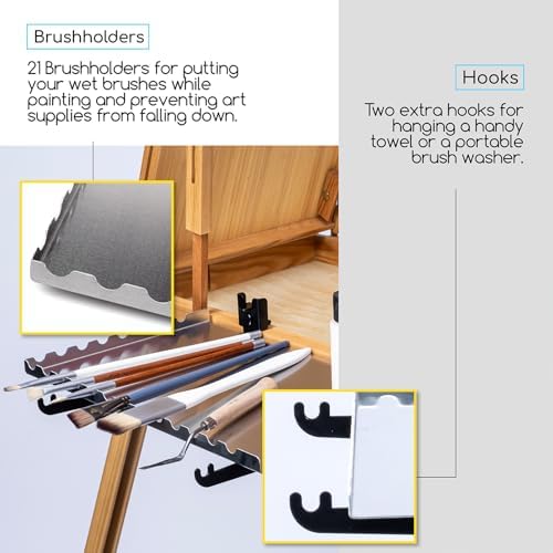 MEEDEN Aluminum French Easel Side Tray: Tray Shelf for Painting Easel