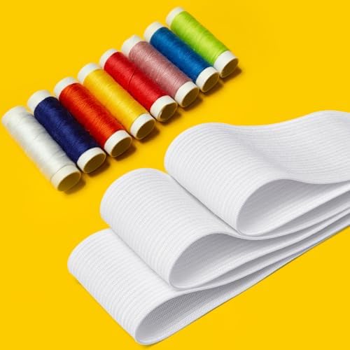 Airisoer Elastic Bands for Sewing 1.5 Inch x 12 Yards, White