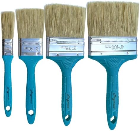 Magimate Household Bristle Paint Brush 1 2 3 4 Inch Stain Brushes Assorted