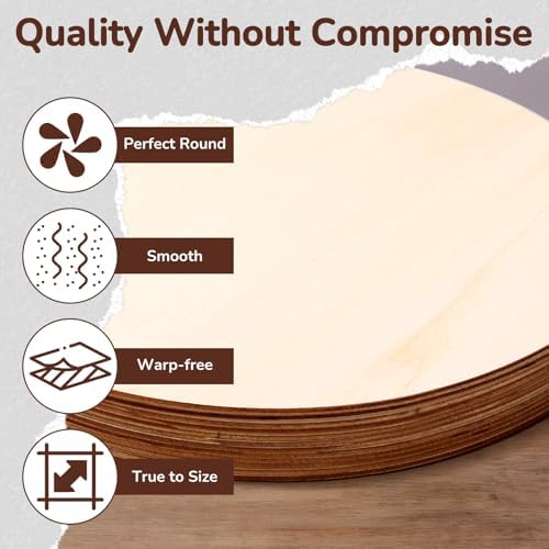Philorn 12Pcs Wood Circles