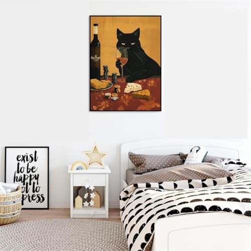 Canrichshop Cat Paint by Numbers Kit for Adults,Painting by Numbers,DIY Acrylic Paint Kit for Adults Beginners Without Frame,Easy Adult Paint by Number Kits on Canvas for Decor 16x20inch