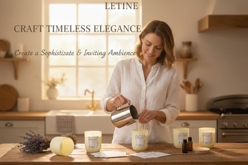 LETINE White Candle Jars 8 oz - 12PCS Glass Vessels with Lids for Candle Making Supplies, Home Storage & Wedding Gifts | Versatile Candle Containers for Making Candles & DIY Crafts