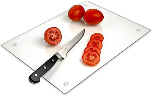 Tempered Glass Cutting Board – Long Lasting Clear Glass – Scratch Resistant, Heat Resistant, Shatter Resistant, Dishwasher Safe. (Large 12x16) (Pack of 2)