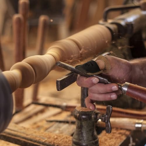 RingSun Thumb Guard Wood Carving Tools, Leather Finger Protector, Handmade Carpenter Working Carving Kit Accessories