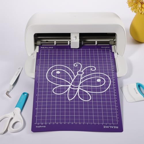 REALIKE 8.5”x12” Cutting Mat Compatible with Cricut Joy Xtra (StandardGrip, LightGrip, StrongGrip 3 Mats), Variety Adhesive Cutting mats for Joy Xtra Accessories