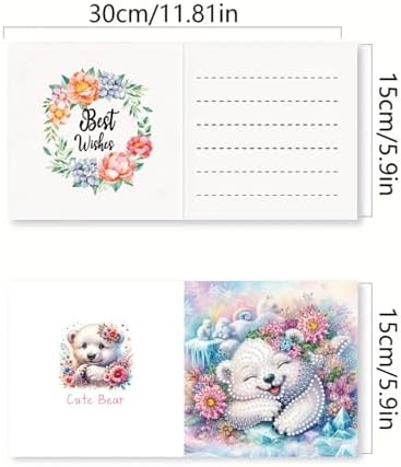 DDGYP 6 Pack Diamond Art Cards with Envelopes, 5.9x5.9 Inch Folded