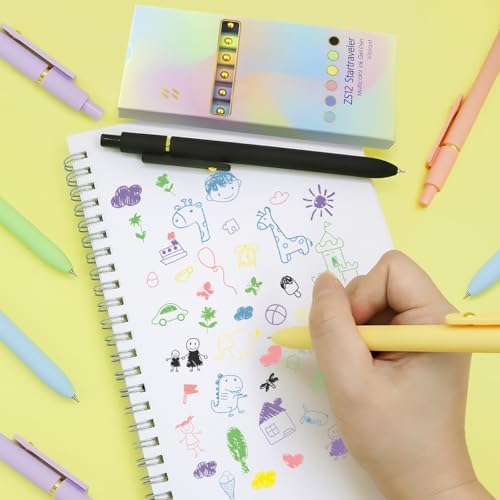 UIXJODO Fine Point Colored Pens, 6 Pcs Gold Vibrant, 0.5mm Gel Ink