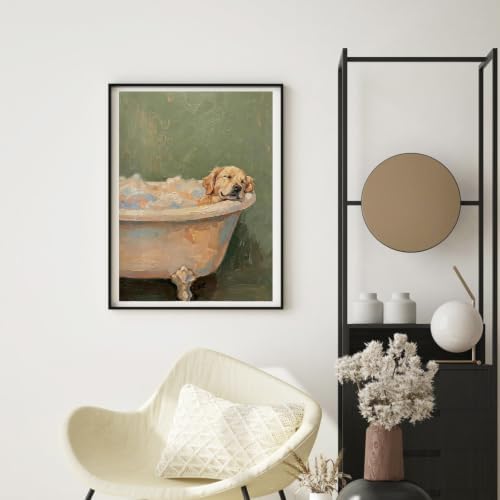 WUDWL Paint by Numbers Kit for Adults Framed Canvas, with Wooden Easel
