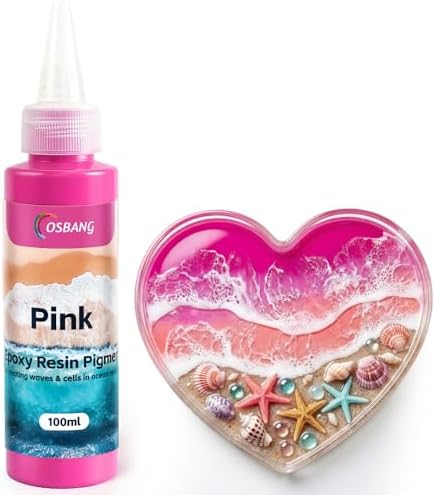 Pink Epoxy Resin Pigment Paste 3.4 fl.oz/100ml High Concentrated Resin Dye for Resin Art River Table Jewelry Making Coasters