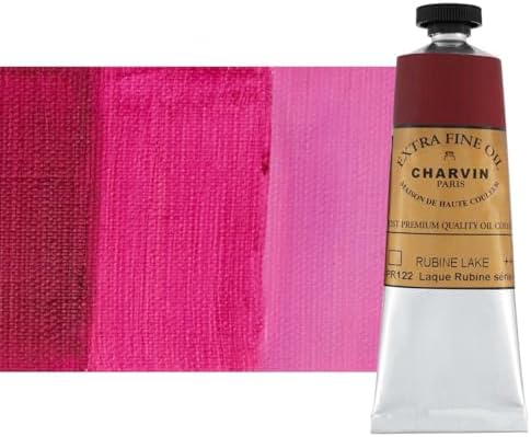 Charvin Extra Fine Oil Paint, Rubine Lake 60 mL - Triple-Milled, Rich Texture, Poppy Oil-Based, Light-Fast, Handmade, Archival Quality