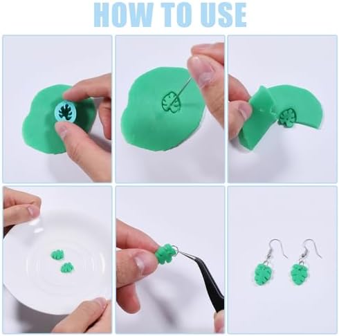 ORIGACH 14 Pcs Monstera Leaves Clay Cutters Set