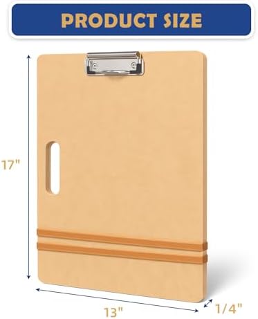 Falling in Art 13x17 Sketch Board with Sturdy Clip &Rubber Bands | Professional Art Drawing Board, Portable Artists Clipboard for Classroom and Studio Drawing