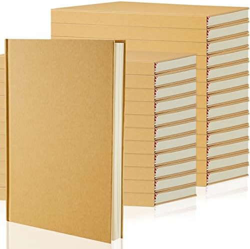 Henoyso 24 Pcs A5 Blank Notebook Journal Hardcover Sketchbook, 8.3 x 5.7 in
