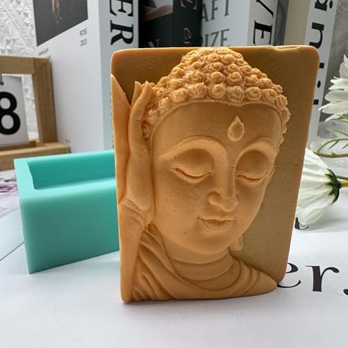 Buddha DIY Silicone Mold for Soap Candle Wax Making,Aroma Plaster Epoxy Resin Concrete Diffuser Decorations Mould