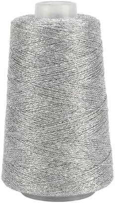 Metallic Crochet Thread, 80g Lurex Yarn for Charms (Sliver)