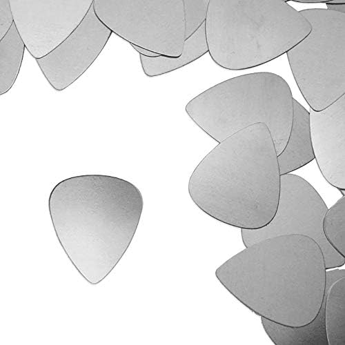 ImpressArt - Premium Metal Stamping Blanks for Metal Stamping and Jewelry Making (24 Pack) (1 1/4" Guitar Pick, Aluminum)