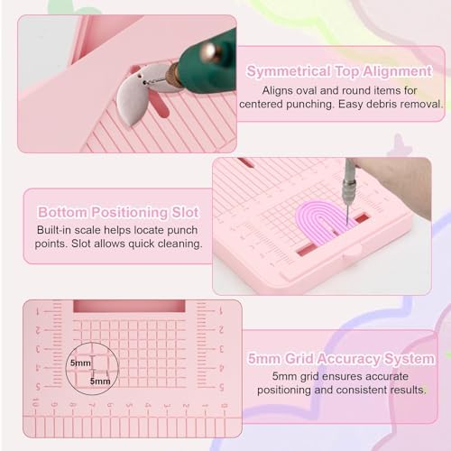 EEEKit Polymer Clay Earring Drill Guides - Pin Vise Hand Drill -12 PCS