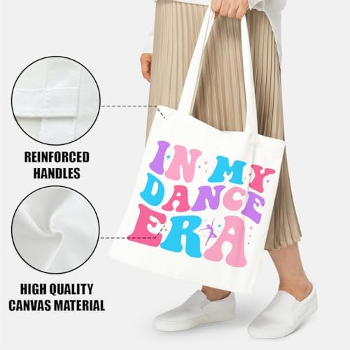 Canvas Tote Bag Gifts for Women Music Dance Sewing Lovers, Double-Sided Print Bags