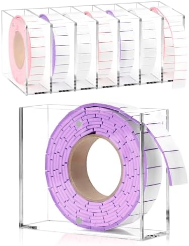 Double Sided Foam Tape Pre Cut 3/4 X 1/2 Inch EVA Foam Adhesive Squares Roll with Acrylic Storage Box 3D Foam Squares for Crafts Arts Sewing DIY Office Supplies (Tape+Box, Purple)