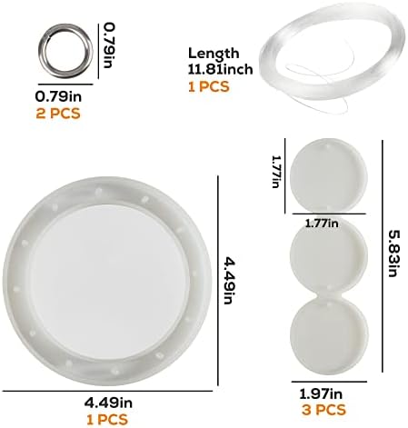 Temlum Silicone Resin Molds for Wind Chime | DIY Resin Wind Chime Molds Resin Casting Mold for Home Décor Resin Craft Supplies