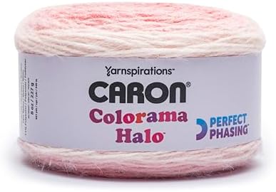 Caron Colorama Halo Cake Ombre Yarn for Crocheting, Rose Frost, 2-Pack