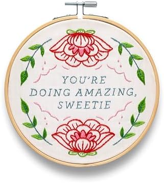 FUNATIC You're Doing Amazing Sweetie Cute Embroidery Kit for Adults