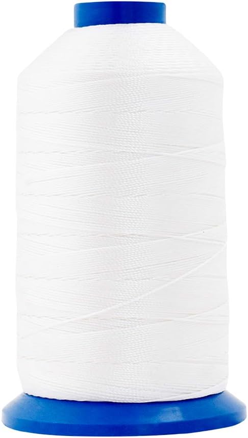 Mandala Crafts Size 92 280D T90 Black White Bonded Nylon Thread, 4400 YDs