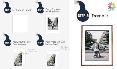 Mat Board Center 20x24 Backing Boards, 10 Pack White Backboards for Frames