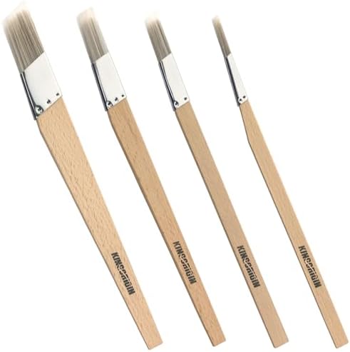 King Origin Trim Paint Brushes Set of 4-0.25" 0.5" 0.7" 1" Slant