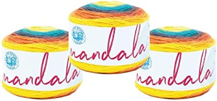 Lion Brand Yarn, Mandala DK Crochet Yarn, Thunderbird, Multicolor, 3 Pack