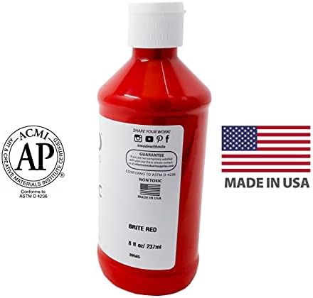 milo Acrylic Paint Set, 8 Primary Colors, 8 oz Bottles, Semi-Gloss