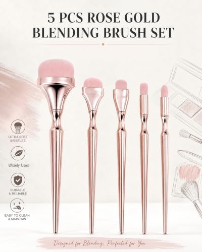 Graphite Blending Brushes for Sketching, Dry Brush Miniature Painting | 5Pcs Charcoal Drawing Tools Set for Hand Painting, Artists, Hobbyists
