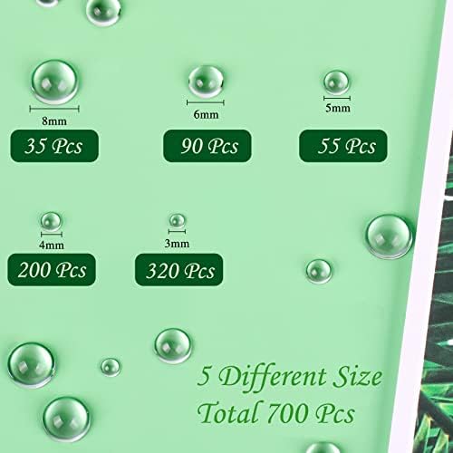 700 Pcs Dewdrop Water Droplets Embellishments - Clear Resin Dewdrop Beads for DIY Crafts & Paper Decor