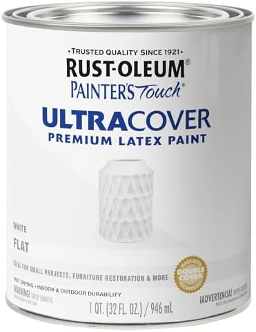 Rust-Oleum Painter's Touch Latex Brush-On Paint, Flat White
