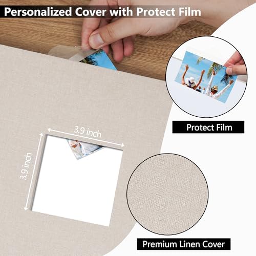 Vienrose Scrapbook Photo Album,12x12 Inch,3 Ring Binder,Off White,60 Pages