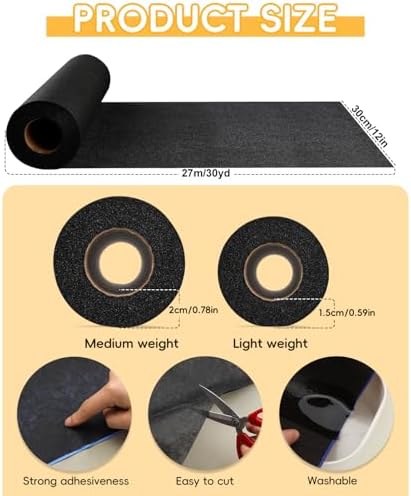 UzecPk Light Weight 12" X 30yd Iron-On Interfacing Fabric for Sewing