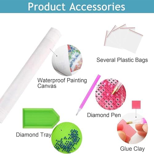 GEWOUVIN Beach House Diamond Art Kits for Adults,Diamond Painting Kits for Adults Beginners, DIY Full 5D Round Drill Gem Art Kits for Gift Home Wall Decor【15.7x11.8inch】