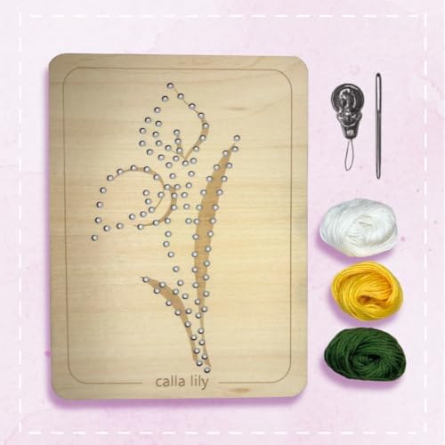 Wooden Flower Lacing Embroidery Kits for Beginners, Set of 5 Learn-to-Stitch Craft Boards, Sewing & Embroidery Art Kits for Kids Ages 8+, DIY Craft Projects, Educational Gifts, Party Favors (Summer)
