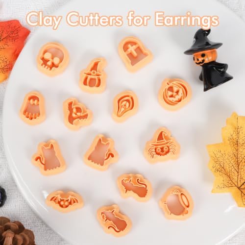 Puocaon Small Halloween Polymer Clay Cutters for Jewelry Earrings Making