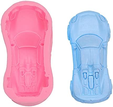 Cestony 3D Racing Car Shaped Silicone Molds for DIY Cake Fondant Biscuit Cookies Soap Sugar Pudding Chocolate Hard Candies Dessert Candle Decor