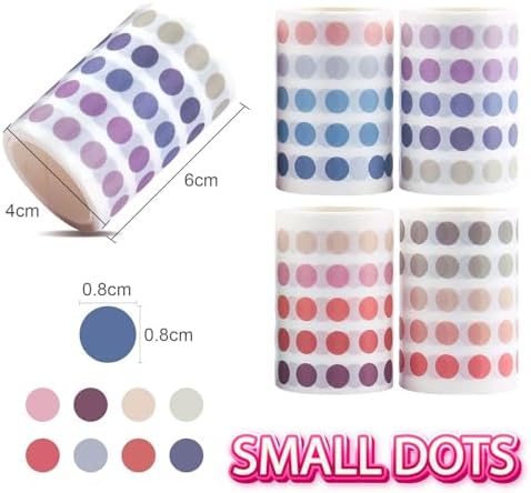 9000+ Washi Dot Stickers 5/16" 8 Rolls for Planners