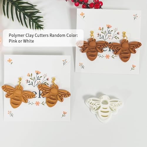 Xaekicr Bee Shape Polymer Clay Cutters Set – Clay Earring Cutters for Handmade Earrings, Clay Tools and Polymer Clay Molds for Jewelry Making