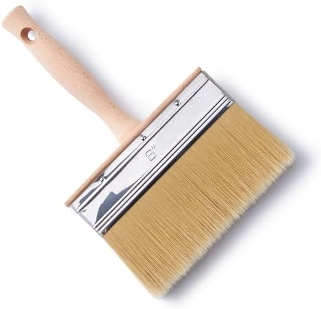 Voomey Deck Stain Brush 6 Inch, Limewash Brush for Wood, Deck Stain and Sealer Applicator, Strong Hold Paint Without Chipping, Quickly Paint Decks, Fences, Walls and Furniture
