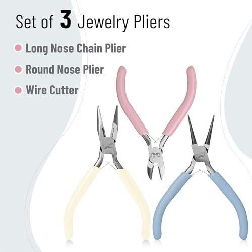 Mr. Pen- Pliers for Jewelry Making, 3 Pack, Chain Nose