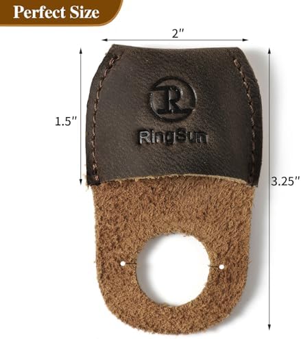 RingSun Thumb Guard Wood Carving Tools, Leather Finger Protector, Handmade Carpenter Working Carving Kit Accessories